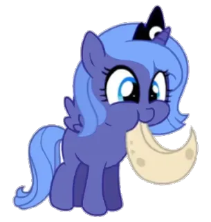 🌙 Princess Luna My Little Pony Princess Luna, My Little Pony, Poni, Kartun, Bulan, Imut whatsapp sticker