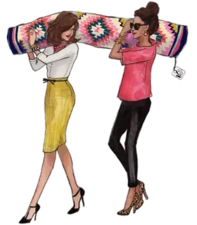 😁 moda, mulher, estilo, ilustração, moderno, roupa whatsapp sticker