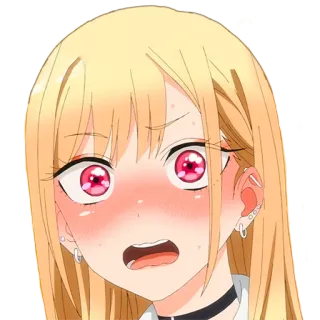 😳 anime, girl, shocked, cute, cartoon telegram sticker