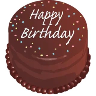 🎂 Happy Birthday aniversário, bolo, chocolate, celebração, festa telegram sticker