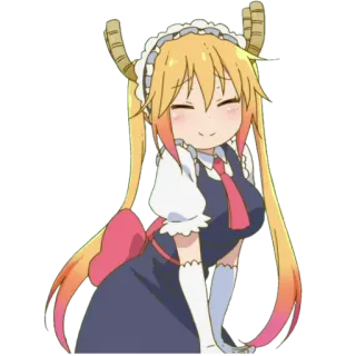 ☺️ Tohru Miss Kobayashi's Dragon Maid アニメ, ドラゴン, メイド, トール telegram sticker