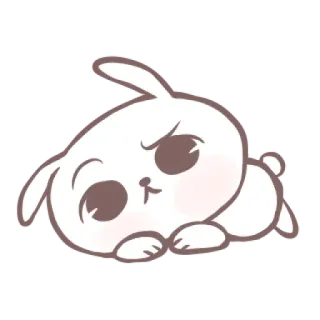 🎀 thỏ, dễ thương, hoạt hình, động vật, sticker telegram sticker