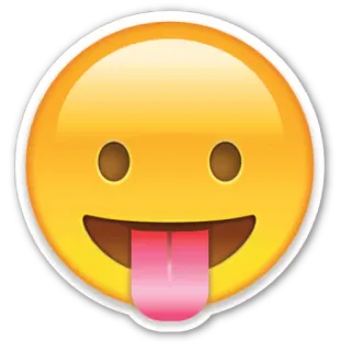 😛 Emoji, Smiley, Faccia, Lingua, Divertente, Giocoso telegram sticker