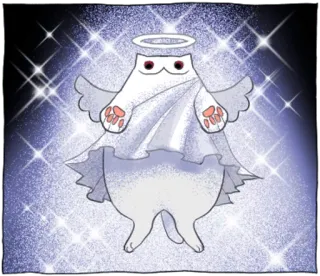 ✨ 猫, 天使, 天使の輪, 翼, かわいい, 動物, ペット telegram sticker
