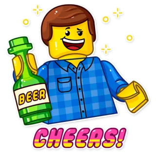 🎉 BEER
CHEERS! Lego, Piwo, Na zdrowie, Świętowanie, Toast telegram sticker