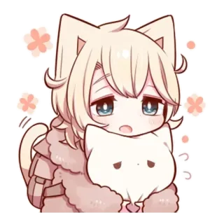 🌟 kucing, kawaii, imut, anime, manga, kartun telegram sticker