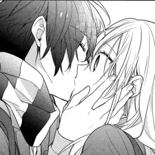 ♠️ Anime, Beijo, Romance, Casal, Mangá telegram sticker
