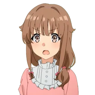 😧 anime, girl, cute, cartoon telegram sticker