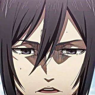 ❕ Mikasa Ackerman Attack on Titan 动漫, 进击的巨人, 三笠·阿克曼, 角色, 漫画 telegram sticker