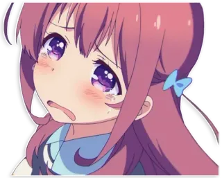 😭 anime, dibujos animados, chica, llorando, lágrimas, lindo, emocional telegram sticker