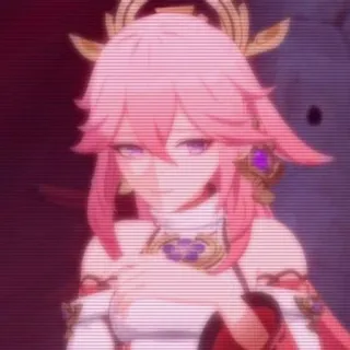 🌟 Yae Miko Genshin Impact Anime, Jeu vidéo, Personnage, Yae Miko, Genshin Impact whatsapp sticker
