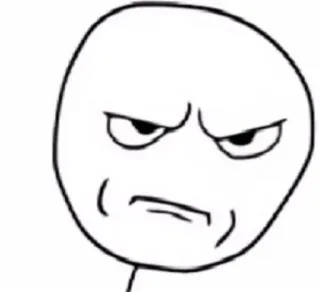🍄 meme, rage face, angry, frustrated, internet meme telegram sticker