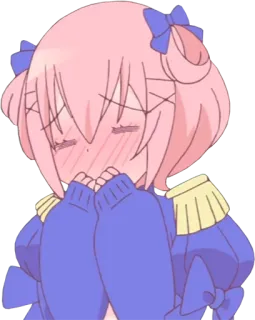 😳 anime, uroczy, postać, rumienić się, dziewczyna telegram sticker