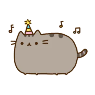 🍹 Pusheen 猫, パーティー, 可愛い, Pusheen, 音楽, アニメ telegram sticker