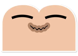 😊 desenho animado, personagem, rosto, fofo, expressão, sorriso telegram sticker