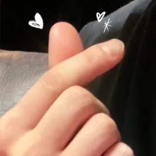 🐹 mano, dita, amore, gesto, cuore con le dita, carino whatsapp sticker