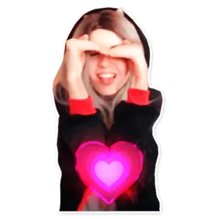 ❤ donna, cuore, amore, ragazza, sorridente telegram sticker
