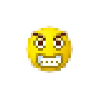 😠 Emoji, Enojado, Pixelado whatsapp sticker