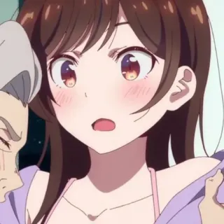 🍫 Chizuru Mizuhara Rent-A-Girlfriend 애니메이션, 여자, 미즈하라 치즈루, 여친, 빌리겠습니다, 귀여운, 만화 telegram sticker