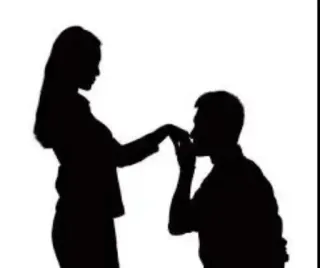 😌 liefde, relatie, kus, silhouet, koppel, romantiek, huwelijk telegram sticker