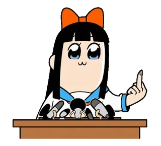 🔸 dedo do meio, rude, ofensivo, desenho animado, anime, meme telegram sticker