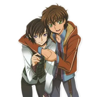 ❤ anime, cartoon, couple, hug, friends, relationship telegram sticker