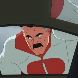 🌐 Omni-Man Invincible Superheld, wütend, Viltrumit, Animation telegram sticker
