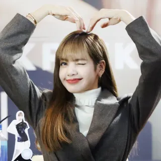 💎 Lisa kpop, lisa, singer, idol, heart, wink, asian, blackpink whatsapp sticker