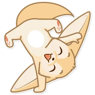 🙃 animale, cane, carino, adesivo, cartone animato, yoga, posa telegram sticker