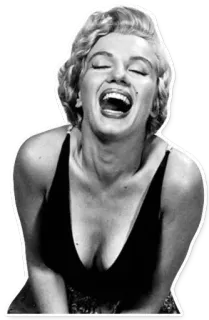 😄 Marilyn Monroe актриса, модель, певица, блондинка, классика telegram sticker
