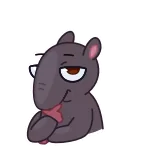 👍 dibujos animados, animal, tapir, lindo, pegatina telegram sticker