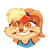 😠 Lola Bunny Looney Tunes โลล่า บันนี่, ลูนีย์ตูนส์, โกรธ, การ์ตูน, กระต่าย, ตัวละคร telegram sticker