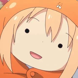🍕 Umaru Doma Himouto! Umaru-chan anime, cute, funny, Umaru, orange, hoodie telegram sticker