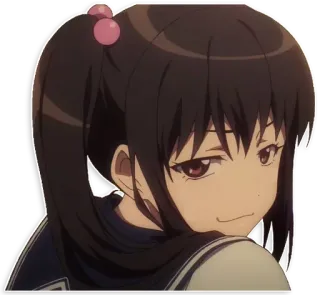 😏 anime, chica, dibujos animados, presumida, linda telegram sticker