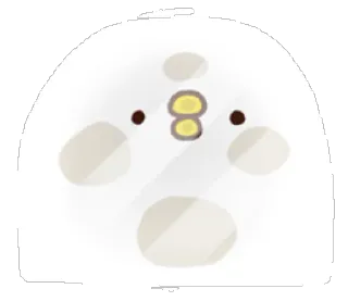 😗 schattig, kawaii, blob, simpel, cartoon, dier, personage whatsapp sticker
