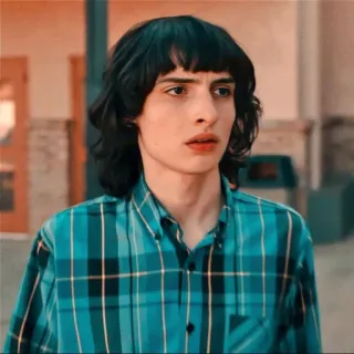 😐 Mike Wheeler Stranger Things Stranger Things, Mike Wheeler, personagem, televisão, retrato, retro telegram sticker