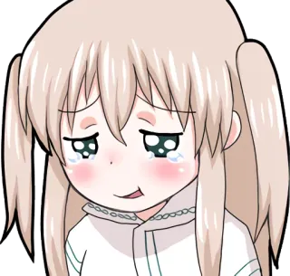 😢 anime, garota, chorando, triste, lágrimas, emocional, kawaii telegram sticker