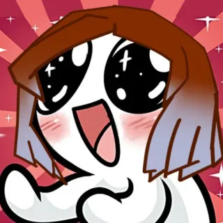 🤩 Мультфильм, Милый, Каваий, Блестящий, Счастливый telegram sticker
