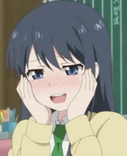 ☺️ Anime Mädchen, Erröten, Süß, Schuluniform, Kawaii telegram sticker