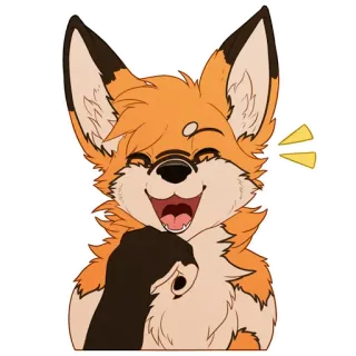 😆 rubah, furry, anthro, binatang, imut, kartun telegram sticker