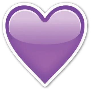 💜 сердце, эмодзи, любовь, фиолетовый telegram sticker