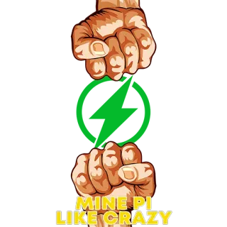 👊 MINE PI LIKE CRAZY Mine PI, Mine, Pazzo telegram sticker