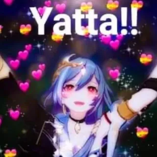 😳 Yatta!! Anime, Corações, Fofo, Personagem, Fanart whatsapp sticker