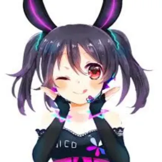 🤗 Nico Yazawa Love Live! Nico อนิเมะ, คาวาอิ, ผู้หญิง, ไอดอล, ขยิบตา, น่ารัก, Nico Yazawa telegram sticker