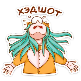 🔫 Хэдот anime, cartoon, illustration, manga, cute, cheerful telegram sticker