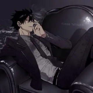 🚬 Kuroo Tetsuro Аниме, Персонаж, Сигарета, Куроо Тетсуро, Haikyuu telegram sticker