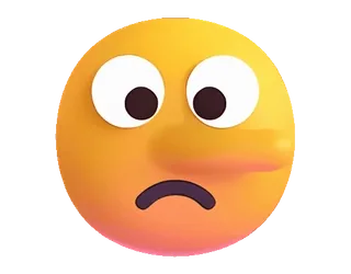 🤥 อิโมจิ, เศร้า, หน้า, สีเหลือง, การ์ตูน, สีหน้า telegram sticker