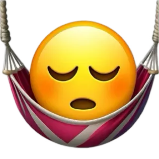 😴 Biểu tượng cảm xúc, Võng, Ngủ, Thư giãn, Lười biếng, Ngủ trưa, Buồn ngủ whatsapp sticker