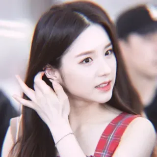 🤔 femme, fille, coréenne, asiatique, beauté, portrait, personne, jeune telegram sticker
