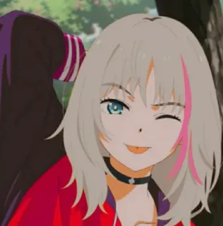 🤪 Anime, Desenho animado, Personagem, Garota, Mulher, Retrato whatsapp sticker